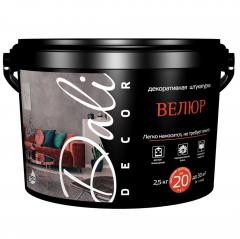 ˮDALI - decorˮ декоративная штукатурка ˮВелюрˮ 2,5 кг в строительных магазинах СтройГрад