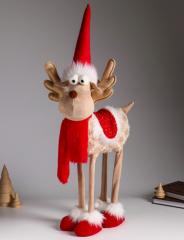 Кукла интерьерная текстильная «Золотой лосик в красном колпаке», 26×15×60 см в строительных магазинах СтройГрад