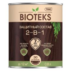 Декоративный антисептик Bioteks 2 в 1 сосна 0,8л (0,70кг) Текс