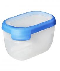 Емкость для морозилки и СВЧ GRAND CHEF 1,2л, прямоугольная (синяя крышка)