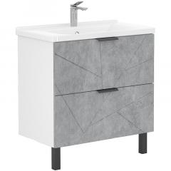 Тумба Twing 60 напольная, под раковину Фостер 60, бетон в строительных магазинах СтройГрад