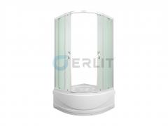 Угол душевой ERLIT, 900х900х1950мм, высокий поддон, стекло матовое, с сифоном ER0509T-C3