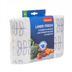 Набор салфеток абсорбирующих LINER FRESH универсальных 6шт /9 в строительных магазинах СтройГрад