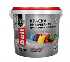 DALI Краска интерьерная для стен и потолков 5л База А (белый) в строительных магазинах СтройГрад