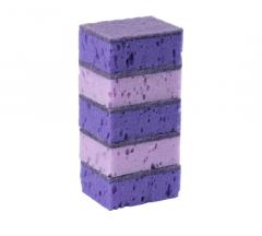 Набор губок для мытьяпосуды Racoon ˮВерасальˮ 5шт, 9*6,5*3,5см фиолет в строительных магазинах СтройГрад