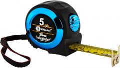 Рулетка КОБАЛЬТ Экстра 5м x 25мм, металлический корпус, толщина ленты 0,13 мм, автостоп, магнит в строительных магазинах СтройГрад