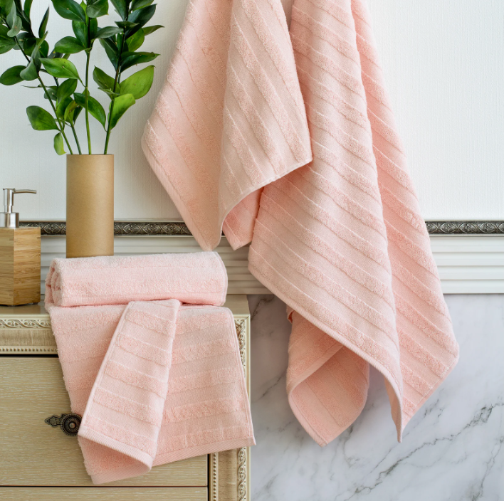 Полотенце махровое Verossa МХ50 70/140 Stripe Нежно-персиковый 08 в строительных магазинах СтройГрад