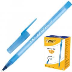 Ручка шариковая одноразовая BIC Round Stic синяя (толщина линии 0.4 мм)
