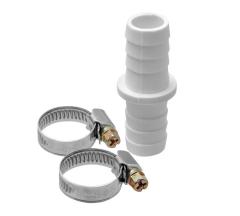 Штуцер для сливного шланга d 19/19 мм, с комплектом хомутов