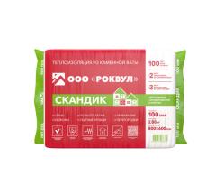 Теплоизоляция из каменной ваты РОКВУЛ Лайт Баттс СКАНДИК 800х600х100мм (5,76м2=0,288м3) /12шт/ в строительных магазинах СтройГрад