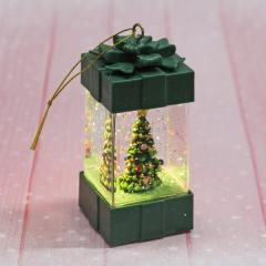 Сувенир с подсветкой Christmas Подарок - Сказочная ёлочка 5,5х11,5 см, зеленый