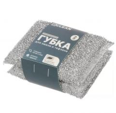 Губка для посуды из эмали и тефлона, 2 шт, поролон, абразивная фибра, Bossclean в строительных магазинах СтройГрад