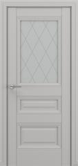 Полотно дверное Zadoor Classic Baguette Ампир, B3, Серый матовый, Сатинато ромб, П0 700х2000