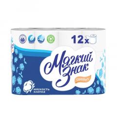 Бумага туалетная ˮМягкий Знак Comfortˮ БУКВА 2 слоя, 8+4рул. (8) С-102 в строительных магазинах СтройГрад