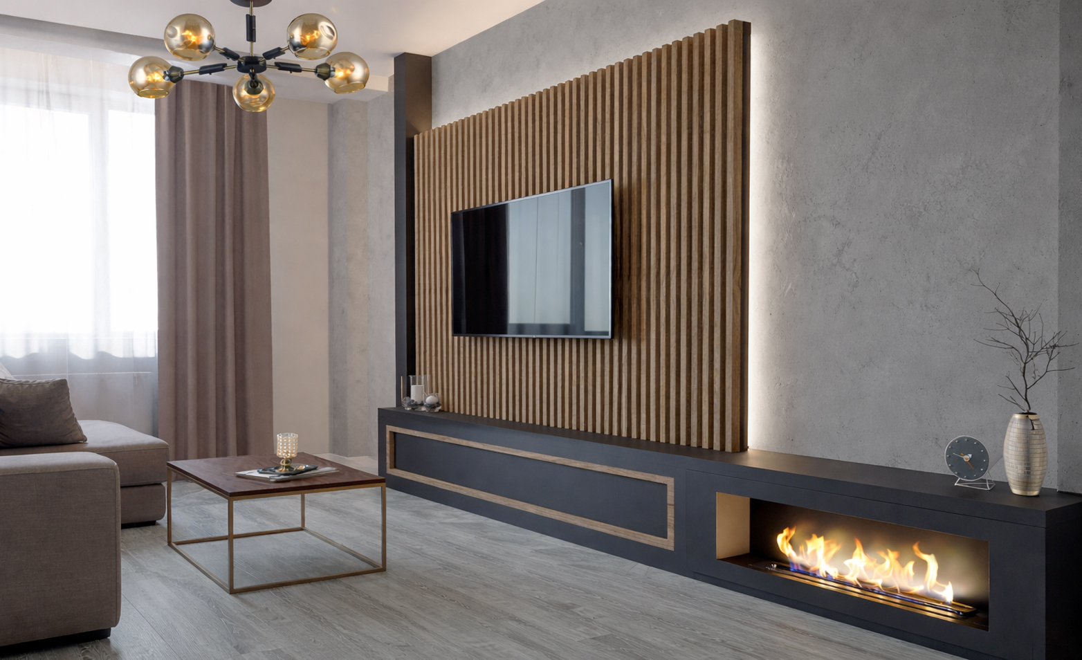 Гостиная в стиле modern loft