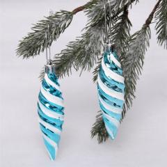 Ёлочные игрушки ˮТаинственное очарованиеˮ Сосульки 10 см (набор 2шт), голубой в строительных магазинах СтройГрад