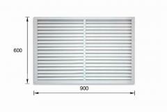 Решетка радиаторная 600х900мм серый в строительных магазинах СтройГрад