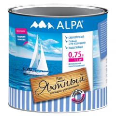 Лак яхтный алкидный глянцевый 0,75л (0,8кг) Alpa
