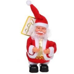 Дед Мороз музыкальный 21 см в красной шубе (работает от 3*ААА - в комплект не входят) в строительных магазинах СтройГрад