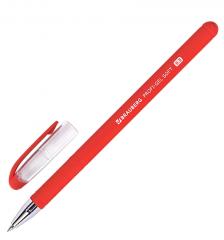 Ручка гелевая BRAUBERG Profi-Gel SOFT, КРАСНАЯ, прорезиненный корпус, линия 0,4мм,144131 в строительных магазинах СтройГрад