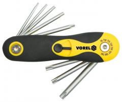 Ключи шестигранные VOREL HEX (1,5 2 2,5 3 4 5 6 8 мм) (8-1) эргономичная рукоятка, CrV 56506 в строительных магазинах СтройГрад