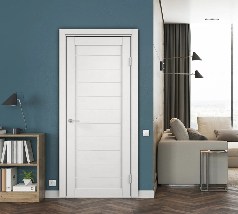 Полотно дверное ПО Eldorf Бавария 04, Дуб шале белый, 800*2000 в строительных магазинах СтройГрад