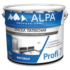 Краска моющаяся Alpa Profi 3 латексная матовая прозрачная база С 9.06л (12.3кг) Alpa в строительных магазинах СтройГрад