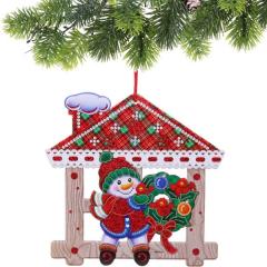 Украшение Новогоднее «Домик снеговика», 30*22 в строительных магазинах СтройГрад