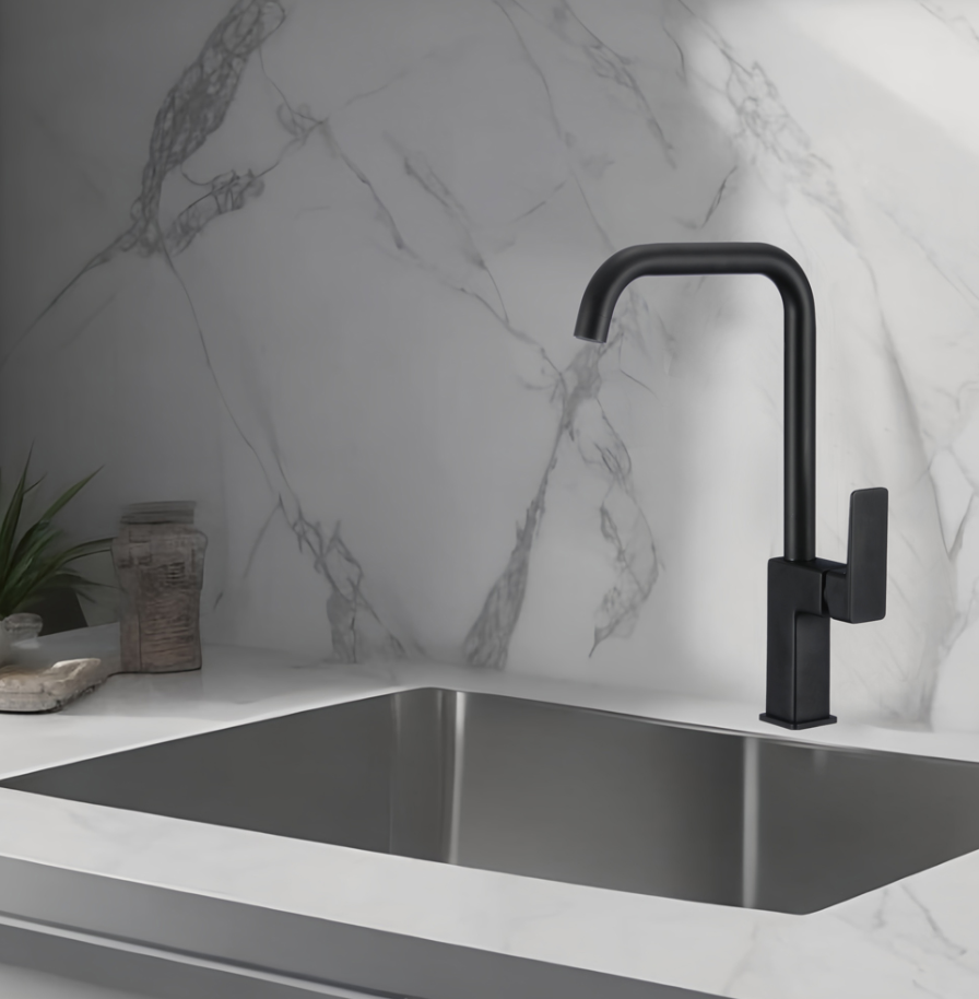 Смеситель для кухни NARCIS ЧЕРНЫЙ, NAR06-150BL-25432 в строительных магазинах СтройГрад