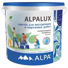 Краска для стен и потолков Alpalux акриловая матовая белая 2л (3,1кг) Alpa