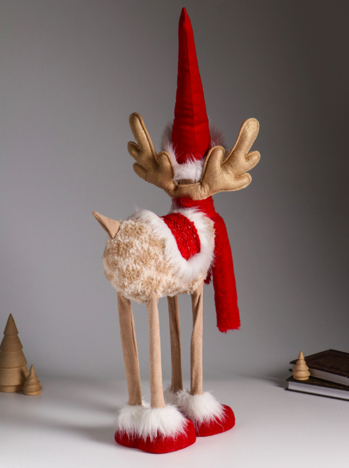 Кукла интерьерная текстильная «Золотой лосик в красном колпаке», 26×15×60 см в строительных магазинах СтройГрад