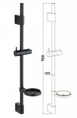 Стойка душевая OLIVE'S, 700мм, черная, с мыльницей, BD01B в строительных магазинах СтройГрад