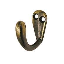 Крючок одинарный маленький ,антик латунь LK0101AB Ларвидж в строительных магазинах СтройГрад