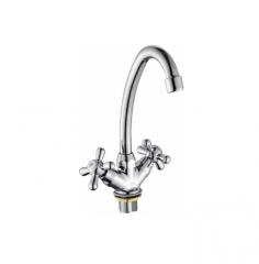 Смеситель Potato для кухни, двухзахватный, высокий излив, хром, Р49301 в строительных магазинах СтройГрад