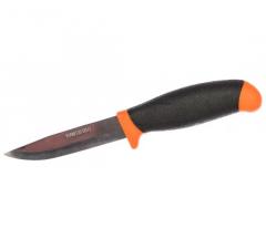 Нож FIT строительный, нержавеющая сталь, прорезиненная желто-черная рукоятка /12 10615