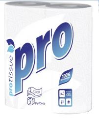 Полотенца бумажные PROtissue Premium бытовые 2 сл. 2 рулона белое 15м /24/ (С162) в строительных магазинах СтройГрад