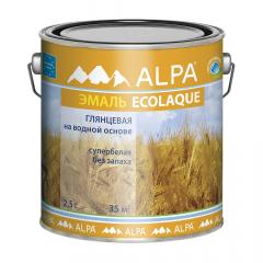 Эмаль акриловая Ecolaque глянцевая белая 2,5л (3,08кг) Alpa