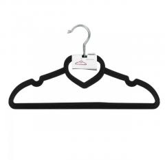 Вешалка-плечики для одежды, 40 см, пластик, 5 шт, флокированная, черная, Y414 в строительных магазинах СтройГрад