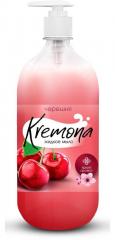 Мыло жидкое Kremona1000мл. крем Черешня с дозатором в строительных магазинах СтройГрад