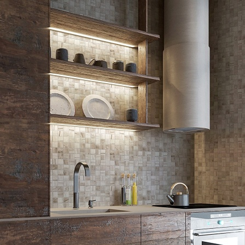 Плитка Мозаика Bonaparte, 306*306*6, Wooden Light в строительных магазинах СтройГрад