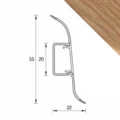 Плинтус напольный Идеал 55мм Дуб Коньячный 2,2м 206 в строительных магазинах СтройГрад