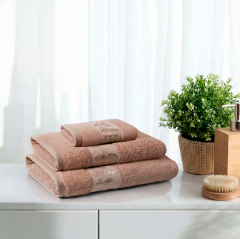 Полотенце махровое Хорошо Дома МХ45 30/50 Магнолия Мокко /бордюр V 31 в строительных магазинах СтройГрад