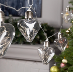 Гирлянда «Нить» 3 м с насадками «Лампочки сердца», IP20, прозрачная нить, 80 LED, свечение белое, 8 в строительных магазинах СтройГрад