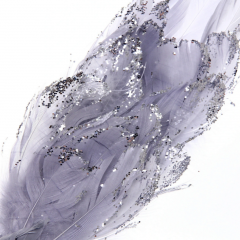 Фигурка новогодняя ˮКоролевская птицаˮ 37 см, серебро в строительных магазинах СтройГрад