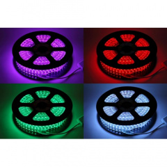 Лента светодиодная ЭРА LS5050-14,4-60-220-RGB-IP67 / 20 м в строительных магазинах СтройГрад
