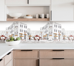 Фартук кухонный Stella Уличное кафе 3000х600х0,8мм АБС в строительных магазинах СтройГрад