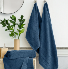 Полотенце махровое Verossa МХ50 70/140 Milano Темно-лазурный /бордюр V 08 в строительных магазинах СтройГрад