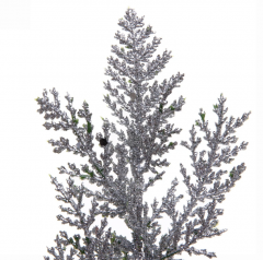 Ветка декоративная ˮБлескˮ 25 см, Серебро в строительных магазинах СтройГрад