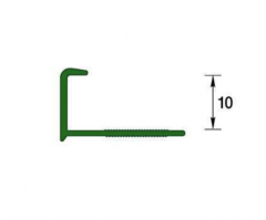 Профиль наружный для плитки ˮДеконикаˮ 10мм 2,5м Белый глянцевый в строительных магазинах СтройГрад