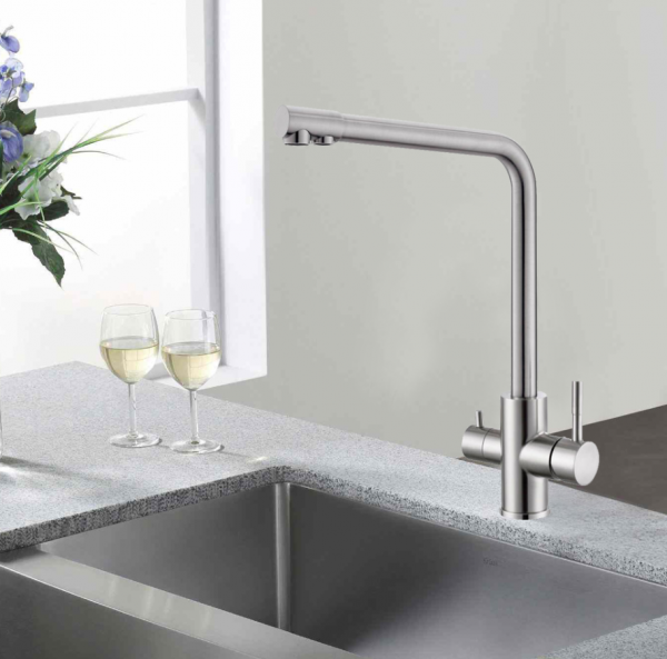 Смеситель для кухни под фильтр из нержавеющей стали EKO, EKO05-151 в строительных магазинах СтройГрад